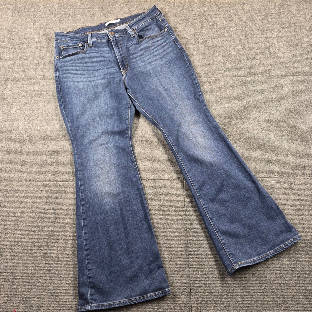 Levis 726 Flare Jeans Womens 34x30 Medium Wash High Rise Stretch
